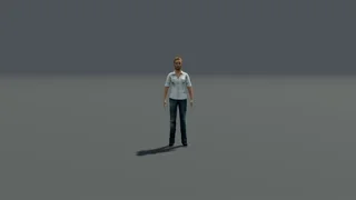 A camera composition study with a character framed in the scene