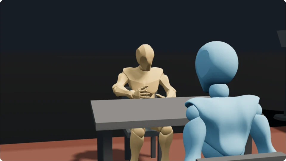 Across the table